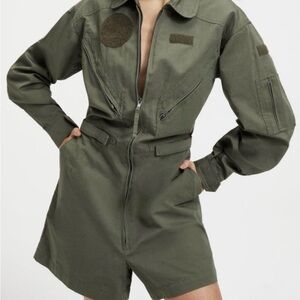Good American Olive Green Jumpsuit